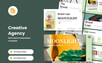 Pitch Deck d&amp;#39;agence créative – Diapositives Google esthétiques et professionnelles