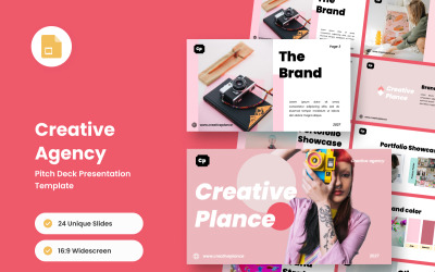 Pitch Deck d&amp;#39;agence créative – Diapositives Google tendance et professionnelles