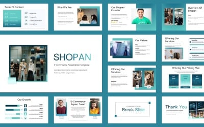 Shopan – E-kereskedelmi PowerPoint-bemutató