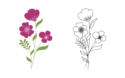Beauty nature florist vector icon logo design template v.18