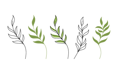 Beleza natureza florista vetor ícone logotipo design modelo v.21