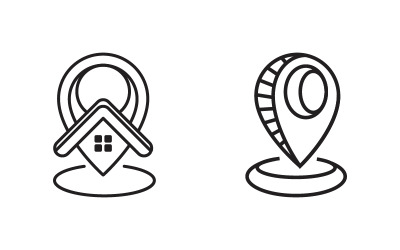 Location map vector icon illustration design template v.5