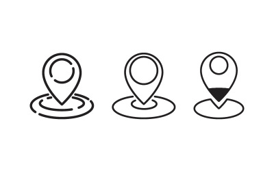 Modelo de design de ilustração de ícone vetorial de mapa de localização v.3