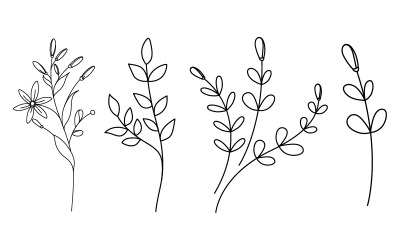 Skönhet natur florist vektor ikon logotyp designmall v.12