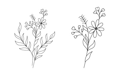 Skönhet natur florist vektor ikon logotyp designmall v.19