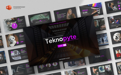 Teknopyte - šablona Powerpoint pro digitální technologie