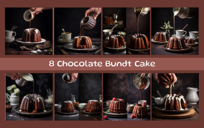 Chocolate Bundt Cake AI bild