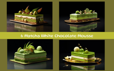 Gâteau mousse au chocolat blanc et matcha