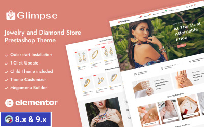 Glimpse - PrestaShop Responsief thema voor diamantjuwelierszaak
