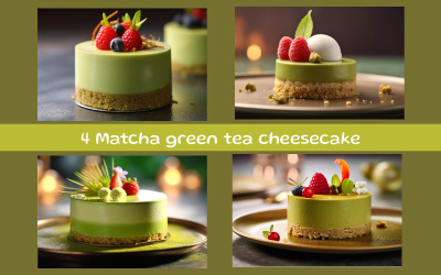 Matcha-Grüntee-Käsekuchen