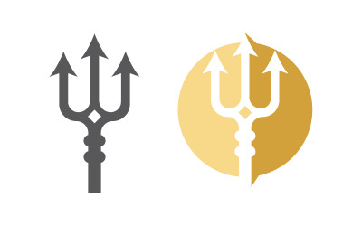 Trident Armor Vector illustration Icon Logo Template design v.2