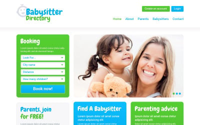 Modèle de site Web réactif pour baby-sitter