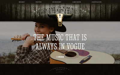 Modello di sito Web musicale