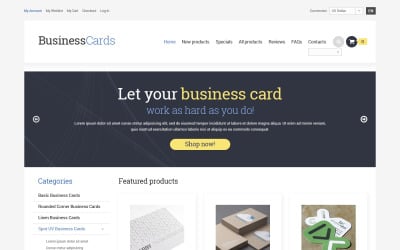 Modelo ZenCart de Negócios e Serviços
