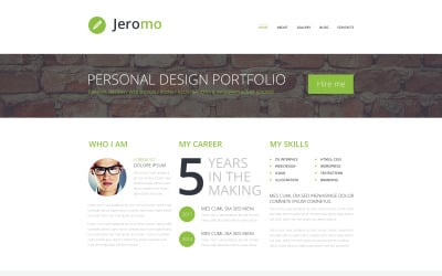 Personal Design Portfolio WordPress Theme