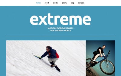Responsieve Joomla-sjabloon voor extreme sporten