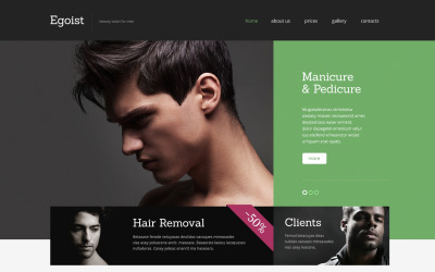 Responsive Website Vorlage für Schönheitssalon #50517