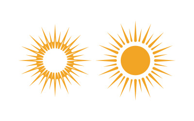 Güneş Işığı Işını Vektör çizimi Simge Logo Şablonu v.6