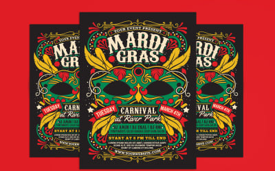 Mardi Gras Flyer Poster Template