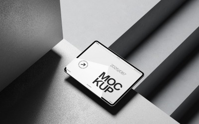Modern Mimari Yüzeyde Gerçekçi Tablet Maketi