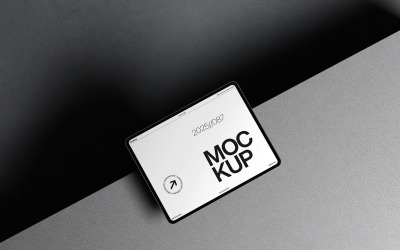 Modern Tablet Mockup on Minimal Surface