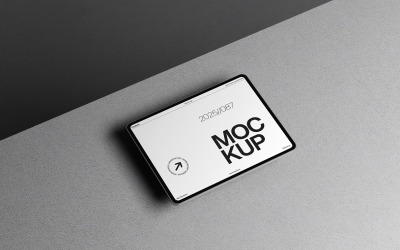 Temiz Minimal Yüzeyde Gerçekçi Tablet Maketi