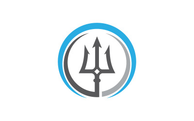 Trident Zırh Vektör çizimi Simge Logo Şablonu tasarımı v.16