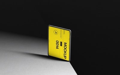 Verticale tablet-mockup met minimalistische achtergrond
