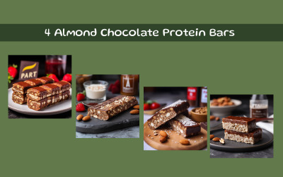 Barrette proteiche al cioccolato e mandorle
