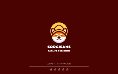 Corgisans Basit Maskot Logosu
