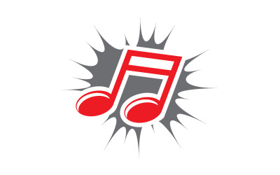 Modèle de conception d&amp;#39;illustration vectorielle d&amp;#39;icône de note de musique v.4
