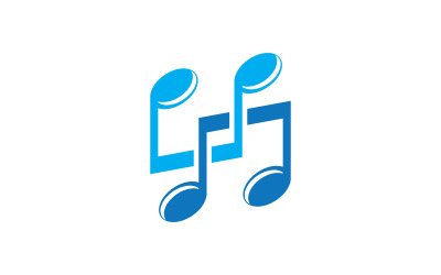 Müzik Notası Simgesi Vektör çizim tasarım şablonu v.5