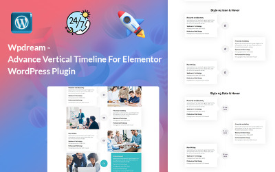 Wpdream – Advance Vertical Timeline for Elementor WordPress beépülő modul