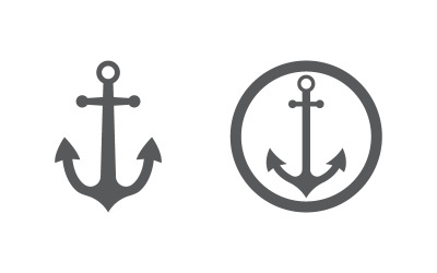 Anchor Ship icon Element Logo Template vector v.1