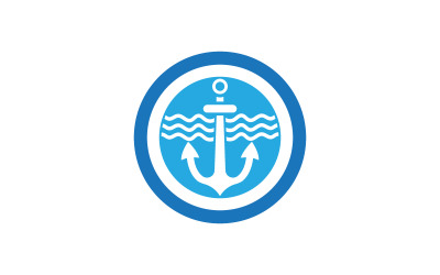 Anchor Ship icon Element Logo Template vector v.6