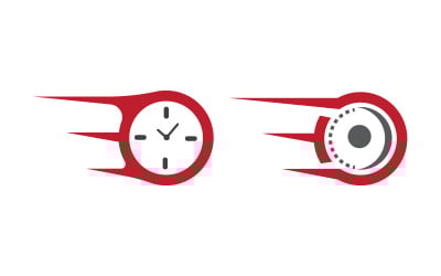 Clock vector flat illustration design template v.3