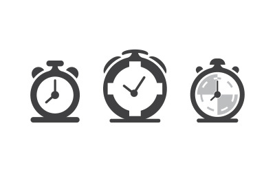 Clock vector flat illustration design template v.4