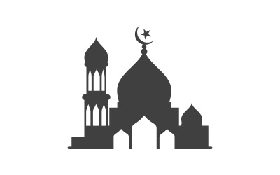 Mosque Islamic Vector icon logo design illustration Template v.2