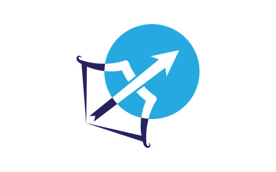 Archery Sport Logo ikon illustration designmall v.12