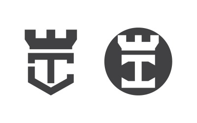 Castle icon vector illustration design Template v.13