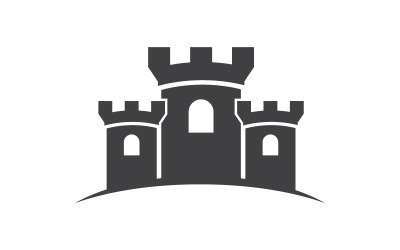 Castle icon vector illustration design Template v.9