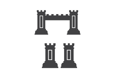 Hrad ikona vektorové ilustrace design šablony v.12
