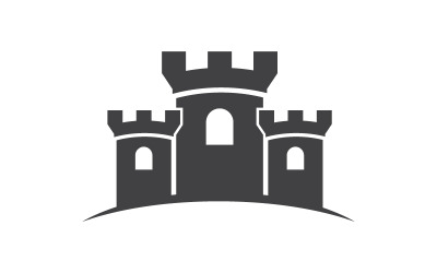 Modello di progettazione dell&amp;#39;illustrazione vettoriale dell&amp;#39;icona del castello v.9