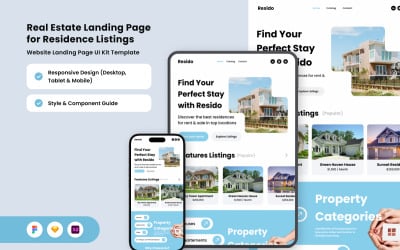 Resido - чиста цільова сторінка нерухомості