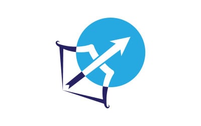 Шаблон дизайна иконки логотипа Archery Sport v.12