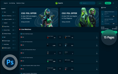 Esports - Esports Betting Gambling PSD-mall