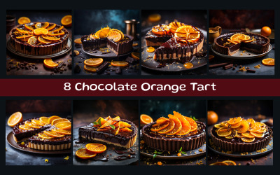 Immagine AI della crostata al cioccolato e arancia