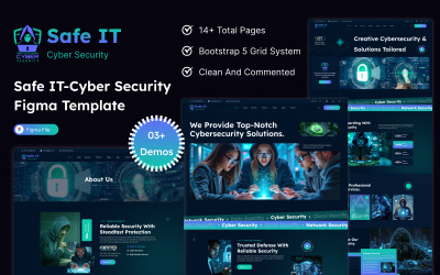 Шаблон Figma для кибербезопасности SafeIT
