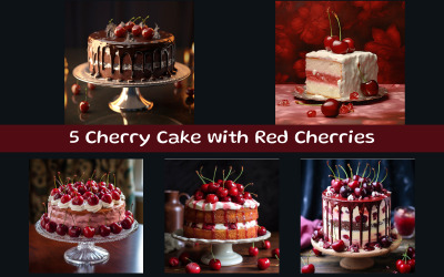 Torta di ciliegie con ciliegie rosse
