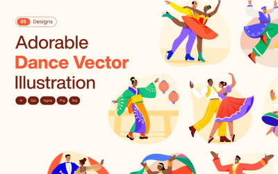 Dans Vector Illustratie Set